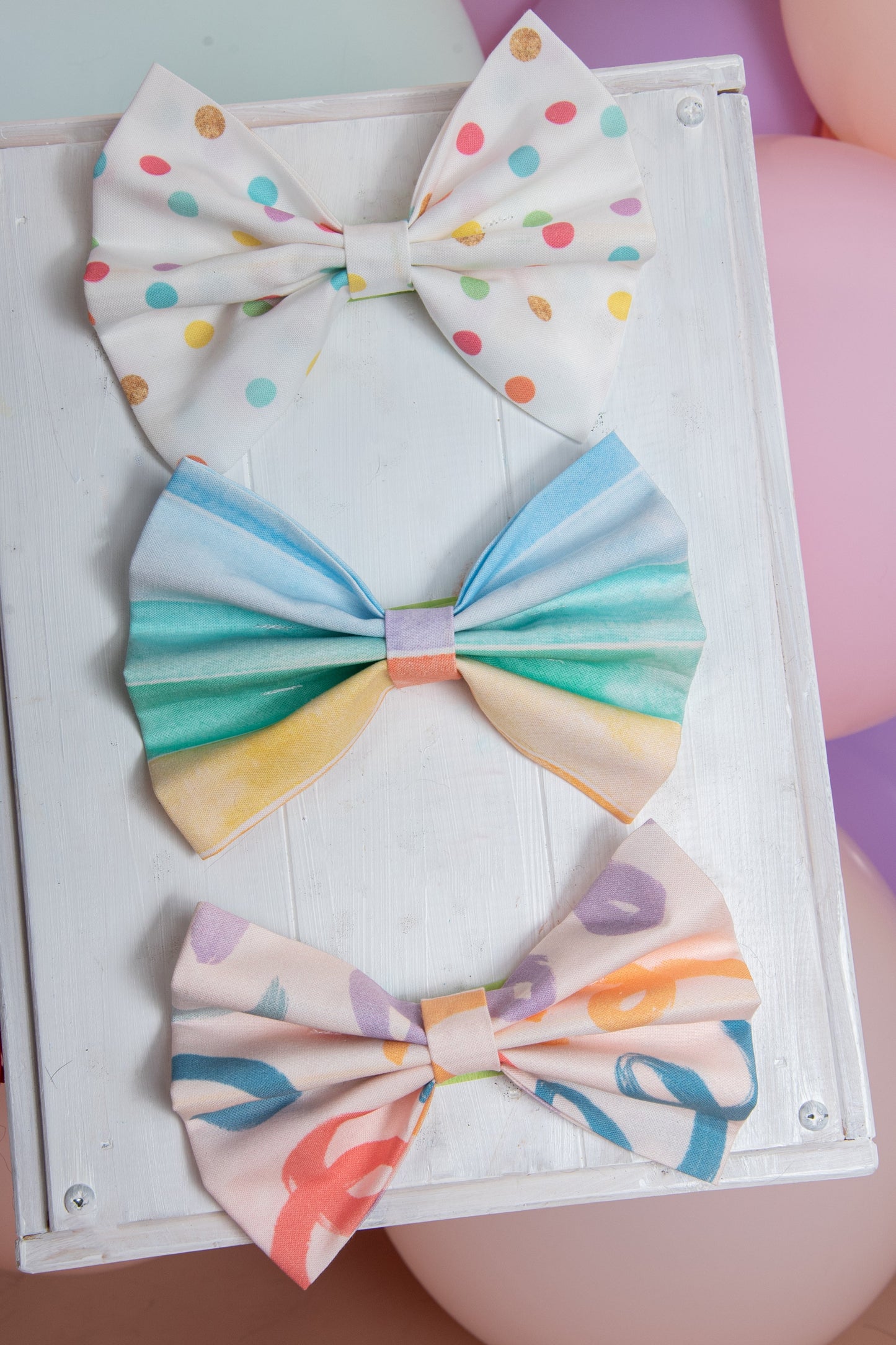 Rainbow Cake Cat Bow Tie