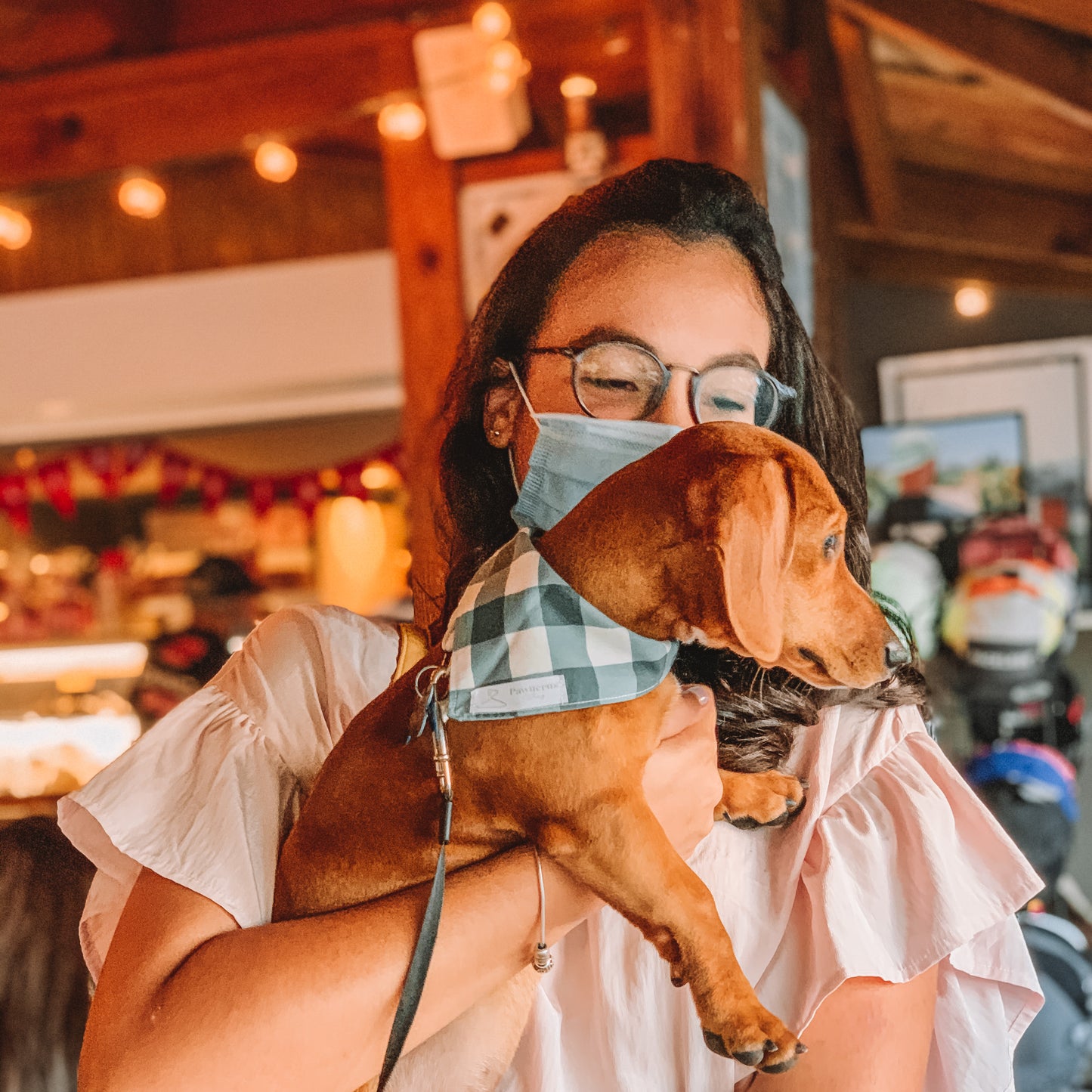 Green Candy Cane Dog Bandana
