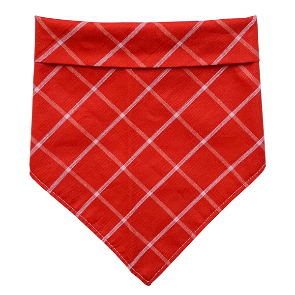 Red Stripes Dog Bandana