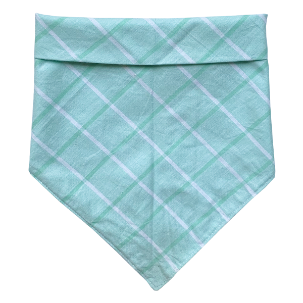 Bandana para mascotas Aqua Stripe, azul con rayas blancas y rayas aqua