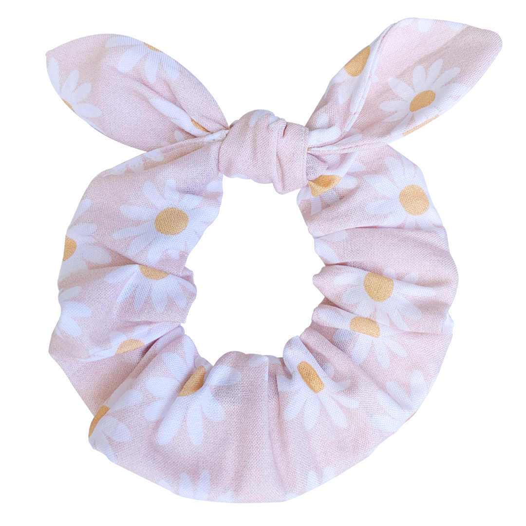 Pink Daisies Scrunchie