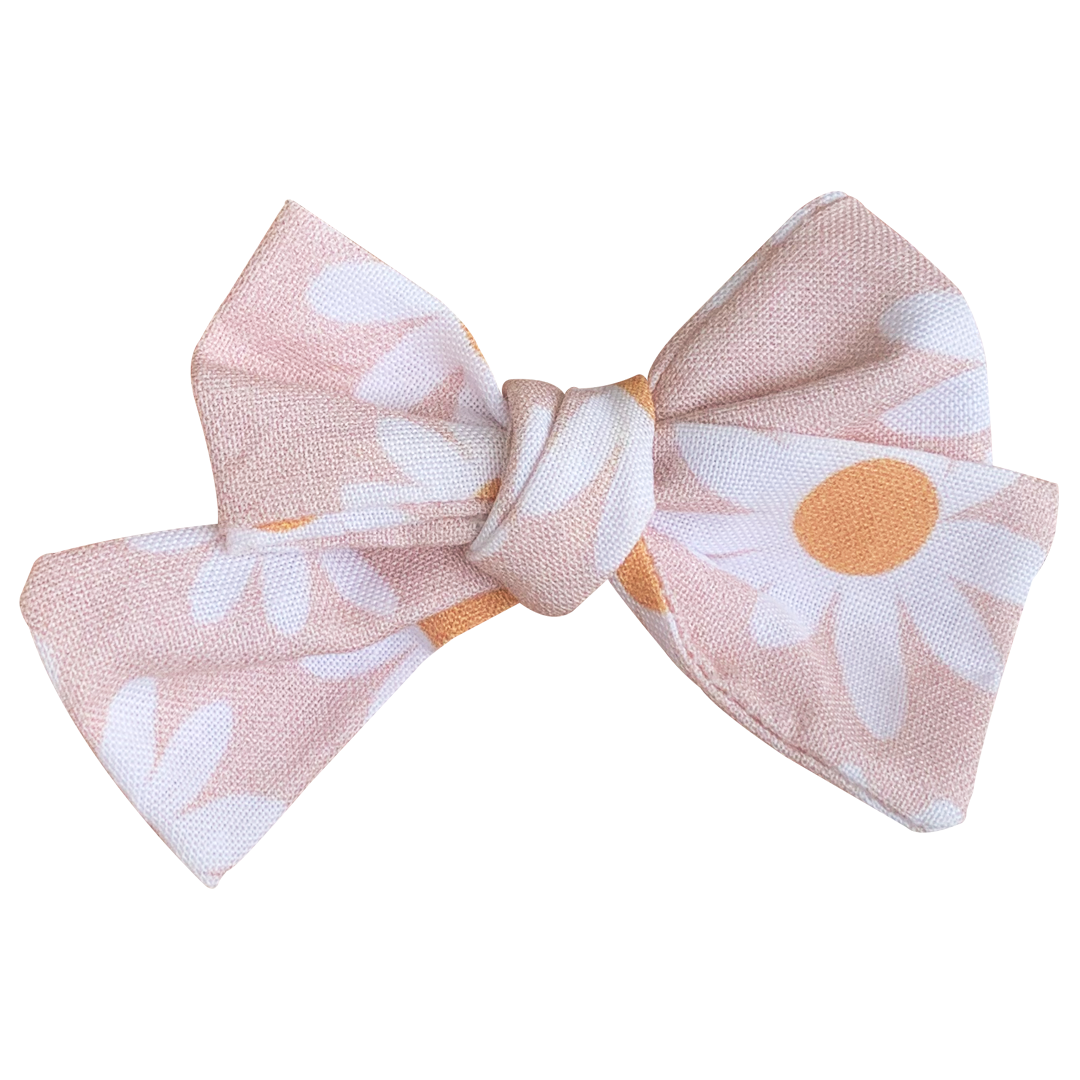Pink Daisies Hair Bow