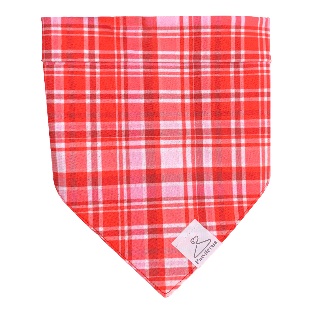 Plaid Love Dog Bandana