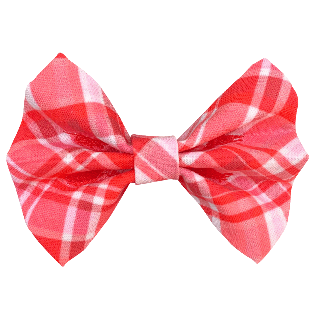Plaid Love Bow Tie