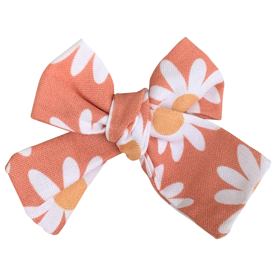 Tan Daisies Hair Bow