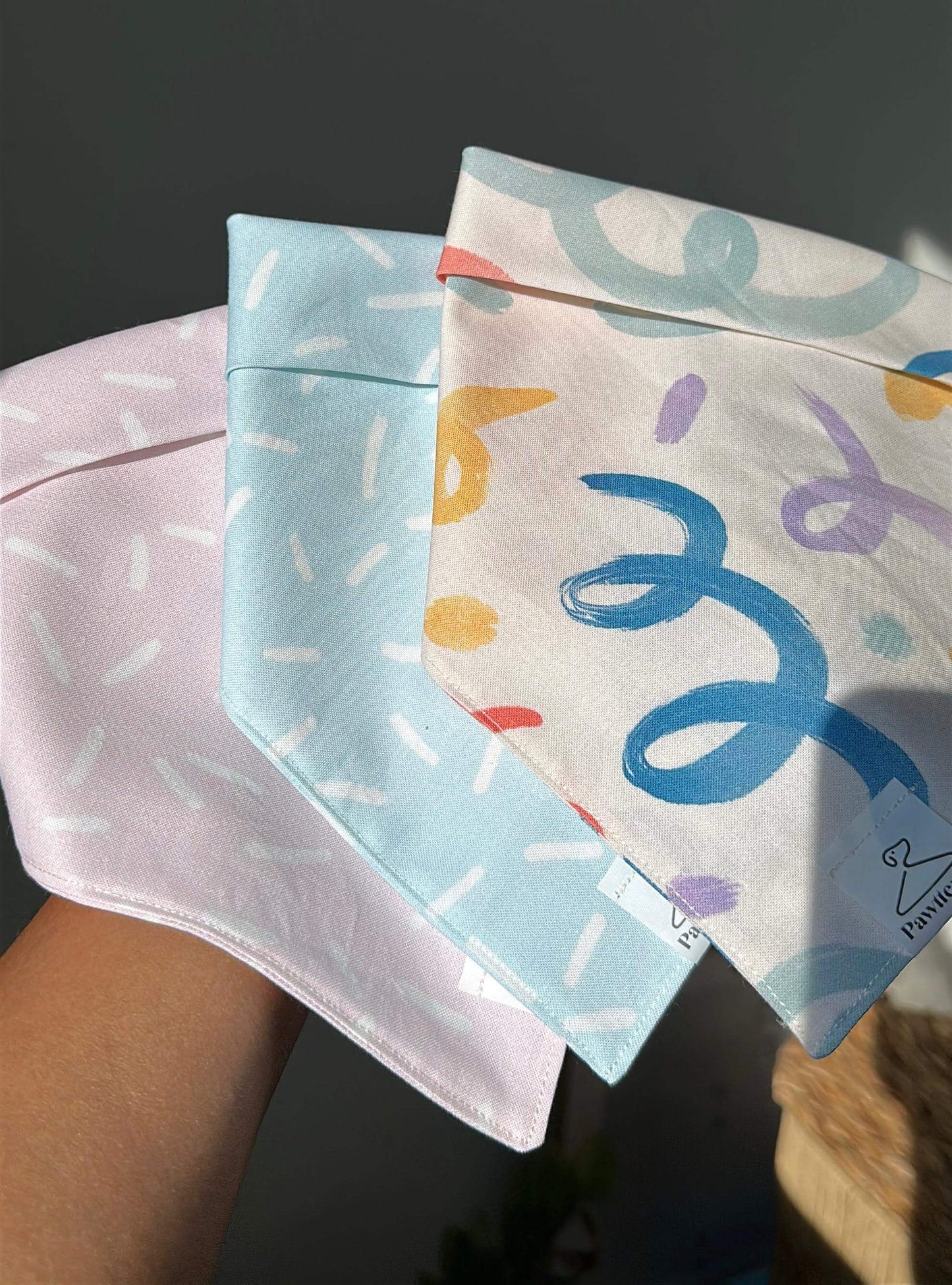 Blue Confetti Dog Bandana