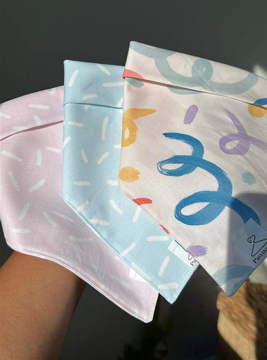 Blue Confetti Dog Bandana