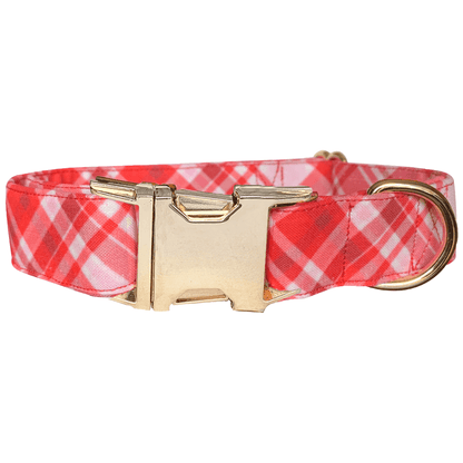 Plaid Love Cat Collar